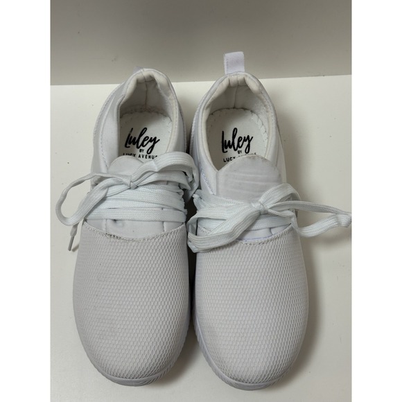 Luley By Lucy Avenue, Women's Lightweight Lace Up Sneakers,‎ White, Size 7.5 - Picture 3 of 9